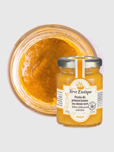 Gelbes Chilipüree mit Limette